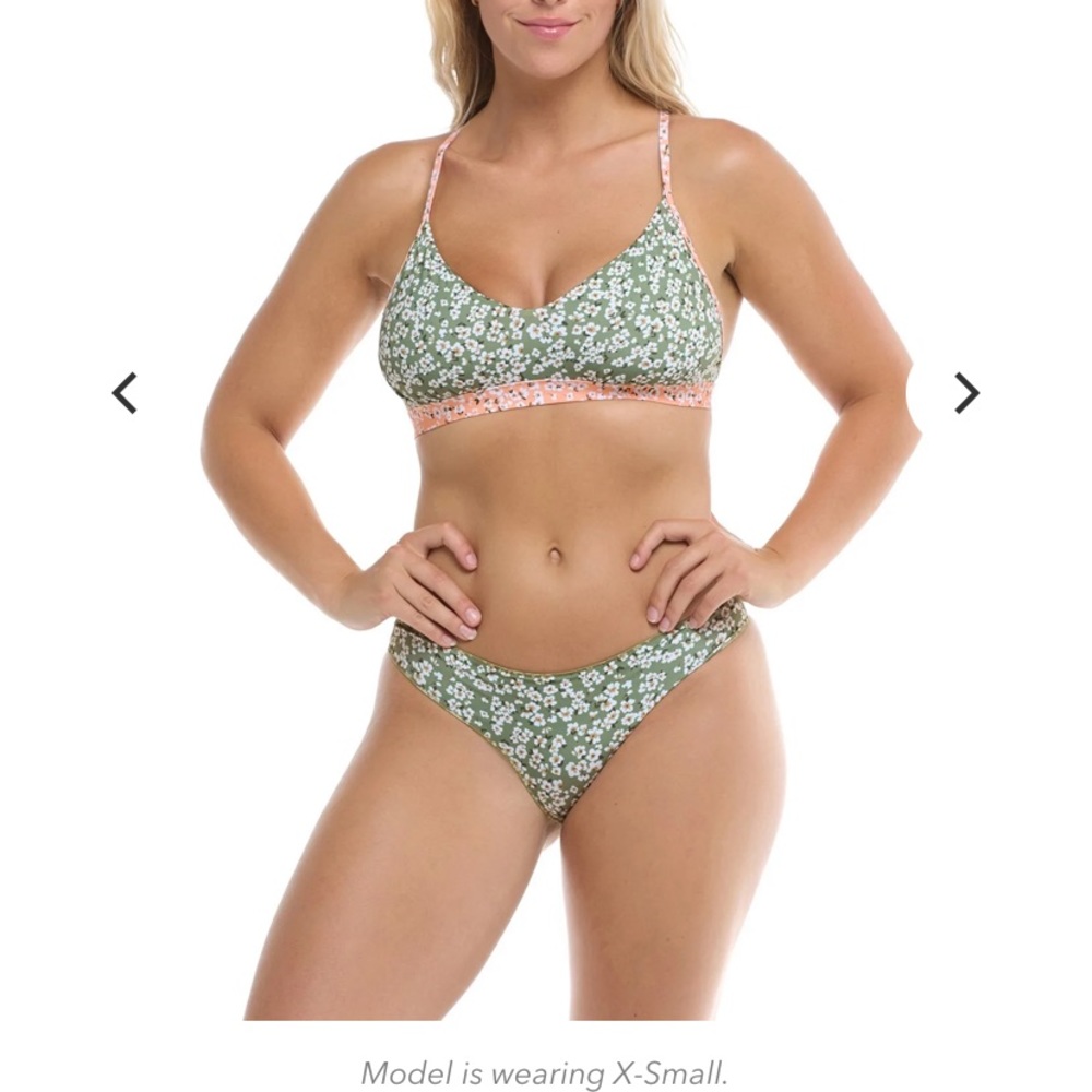 Eidon Reversible Tiny Blooms Bikini Bottoms